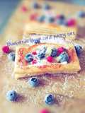 Blueberries lemon curd pastry tart