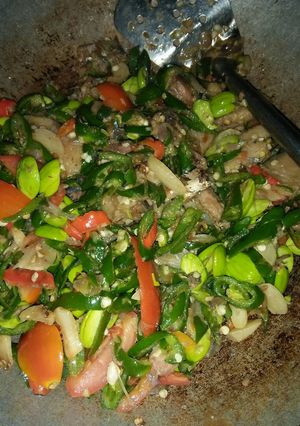 Foto resep Sambal ikan Asin Peda Pete Pelangi