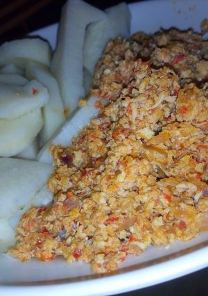 A picture of Scrambled egg sauce.