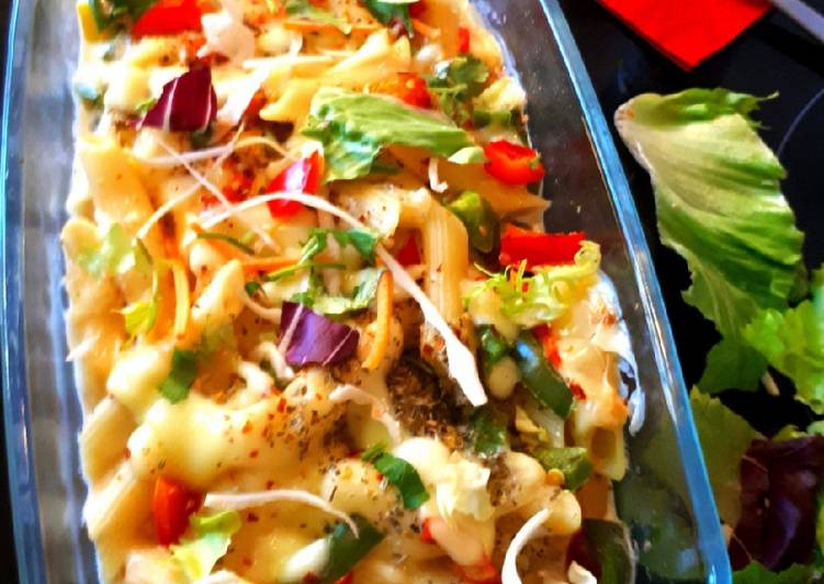 Recipe: Yummy Pasta Veg Au Gratin