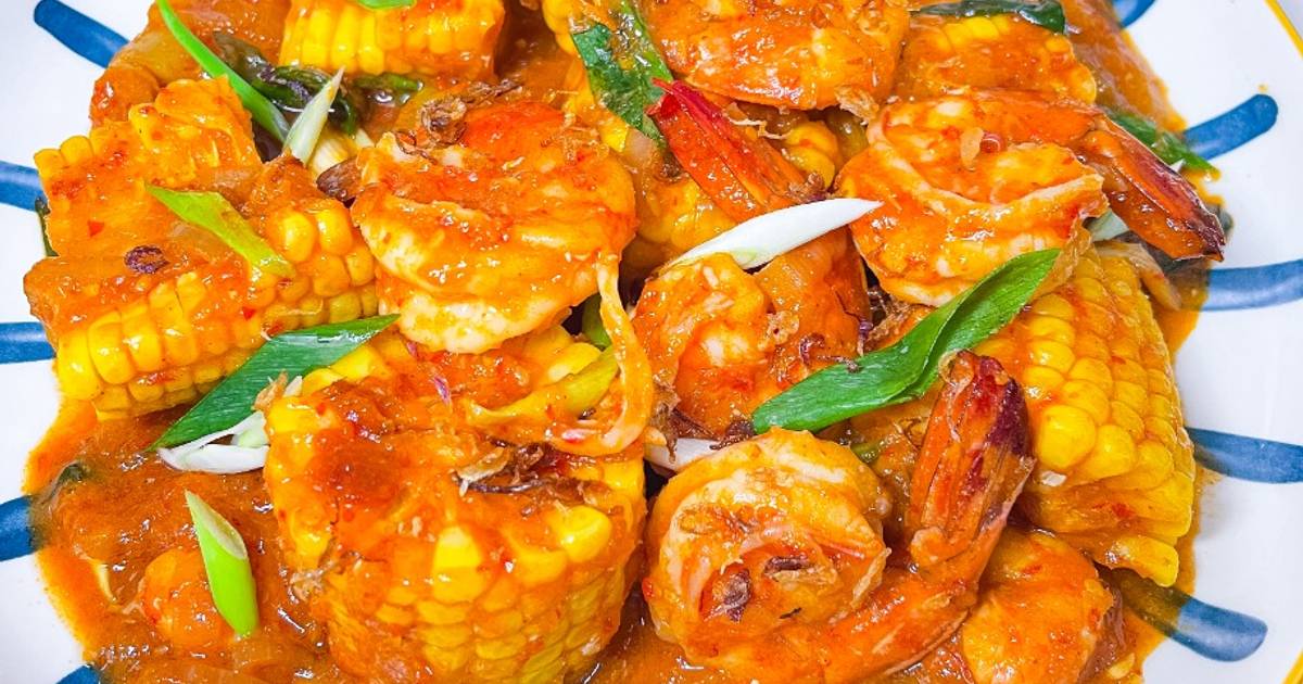 Resep 3 Udang Saus Padang Jagung Nikmatt Udang Juicy Oleh Novi