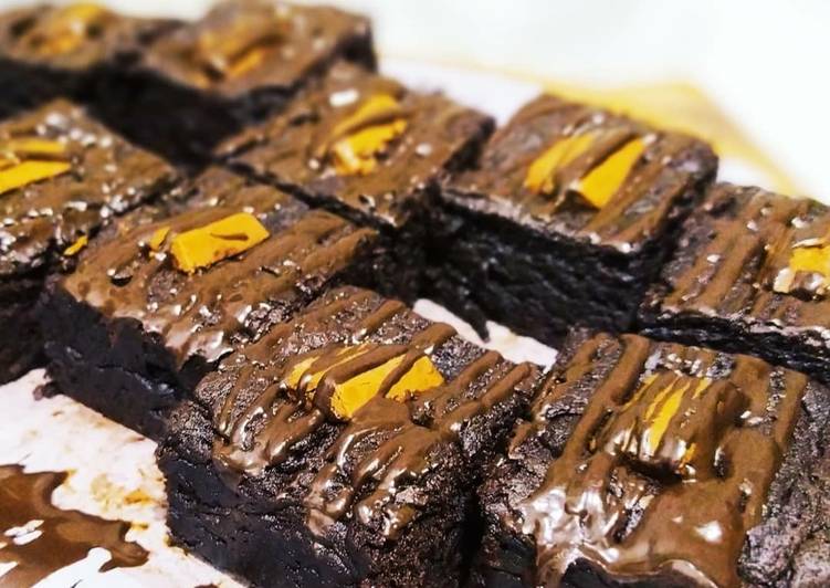 Fudgy Brownies Glowing [tanpa mixer]