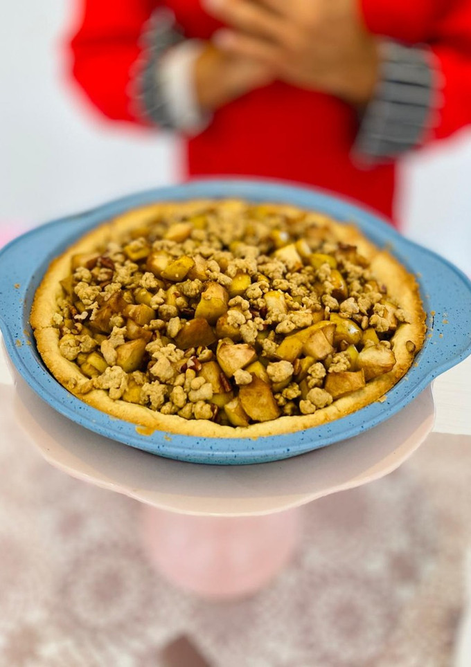 Una foto de Tarta de manzana con crumbles