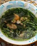 Canh tần ô nấu tôm thịt