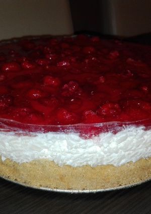 Málnás-tejszínes rizstorta recept fotója