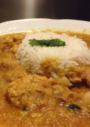 Una foto de Curry de pescado al leche de coco - comida india