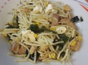 Una foto de pasta pollo poblano