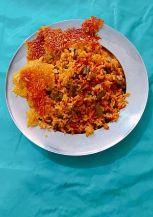 عکسی از دستور لوبیا پلو