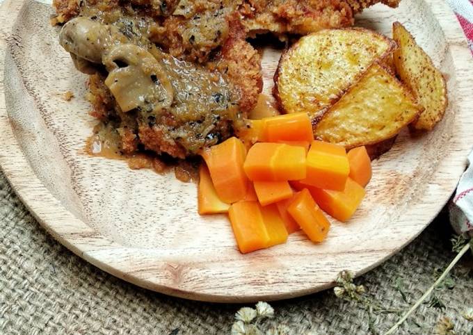 Resep buat Steak Ayam Saus Lada Hitam dijamin nagih banget