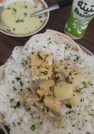 صورة لوصفة منسف شنينه