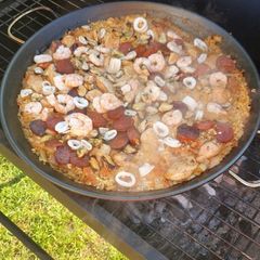 A picture of Chicken and Seafood Paella.