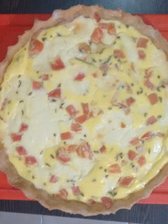 Una foto de Tarta de jamón y queso
