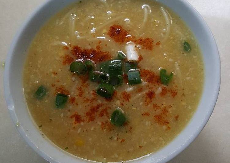 شوربة الذره بالدجاج