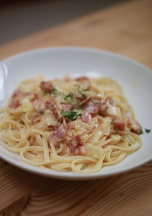 A picture of Pasta Carbonara.