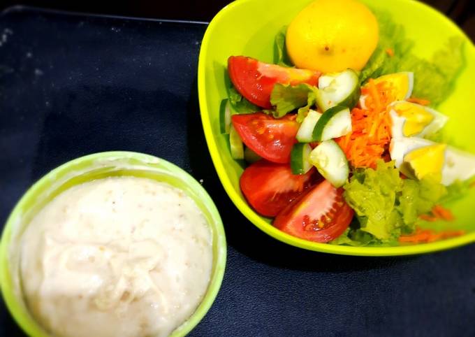 Bagaimana Membuat Japanese sesame sauce Salad Anti Gagal