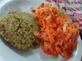 Hamburguesas de lentejas y verduras con ensalada ❤