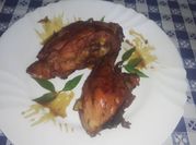 Una foto de pollo al caramelo