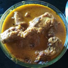 Sorshe chicken (chicken in mustard gravy) A picture of Sorshe chicken (chicken in mustard gravy).