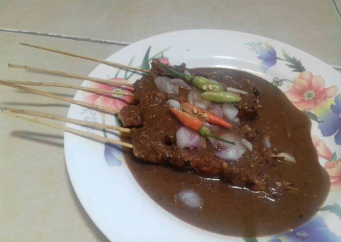 Resep Sate ayam bumbu kacang simple☺ yang Sempurna