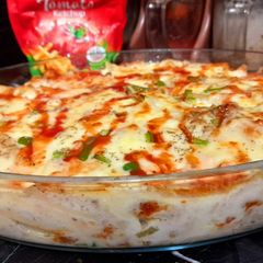 White sauce baked pasta A picture of White sauce baked pasta.