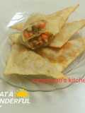 Samosa isi Sayur+sosis sapi (kulit pangsit)