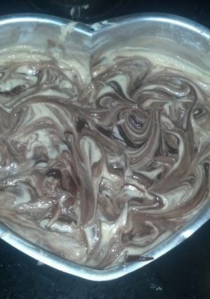 A picture of Chocolate Vanilla Marble Cake.