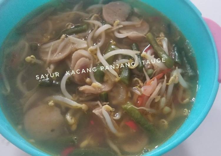 Sayur kacang panjang tauge