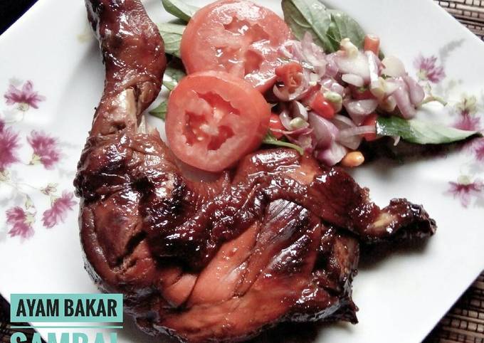 Resep 12. Ayam Bakar Pak Sahak Sambal Matah Anti Gagal