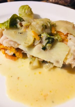 Una foto de Pescado con papas y crema en la Essen