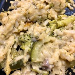 A picture of Broccoli wild rice casserole.