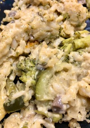 A picture of Broccoli wild rice casserole.