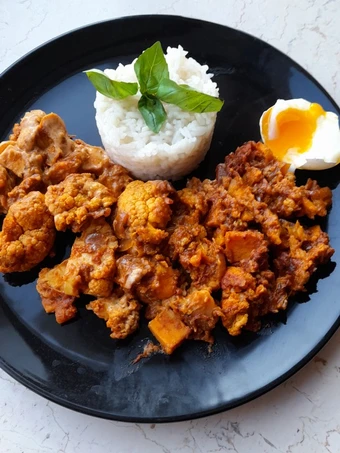 Recipe Easy sweet potato and cauliflower curry which So Delicious