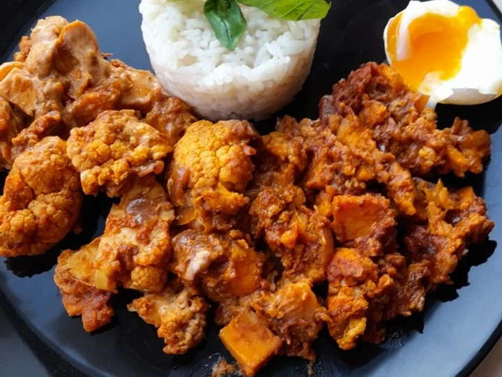 Recipe Easy sweet potato and cauliflower curry which So Delicious