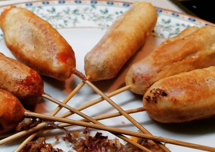 Corn dog "frankfurts envueltos"