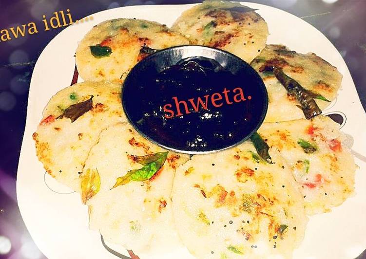 Steps to Make Quick RAWA IDLI.. loaded with mix veggies
