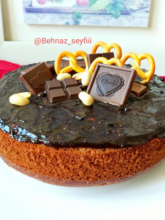 عکسی از دستور کیک کره بادام زمینی🥜 (سالگرد ازدواج)