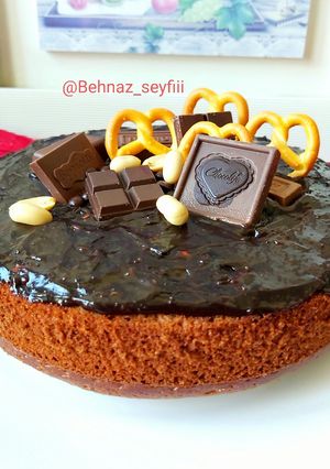 عکسی از دستور کیک کره بادام زمینی🥜 (سالگرد ازدواج)