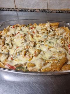 Una foto de Pasta horneada con fajita