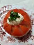 Tomate con boconccino y albahaca