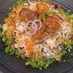 A picture of Dum Aloo Biryani.