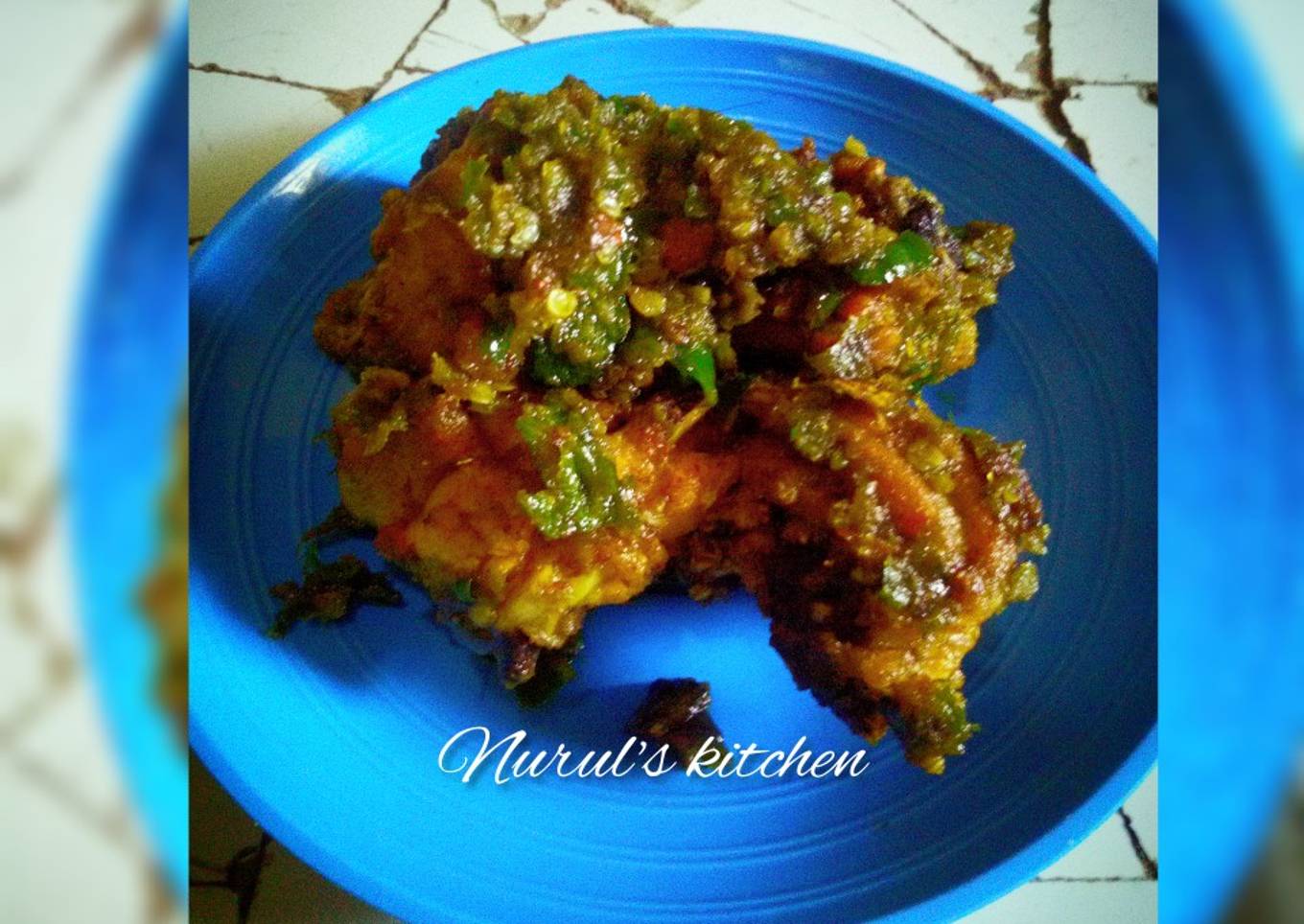 Ayam goreng sambal ijo