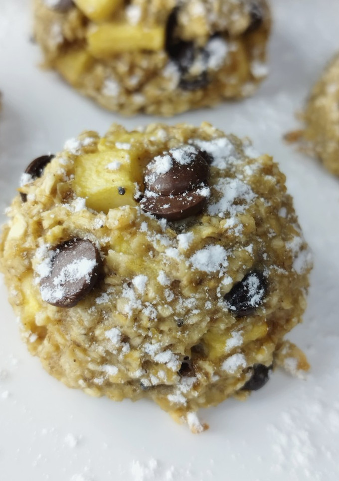 Una foto de Galletas de avena, yogur y manzana