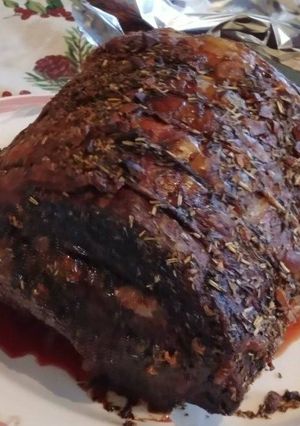 A picture of Tami's Herb Buttered Prime rib Roast.