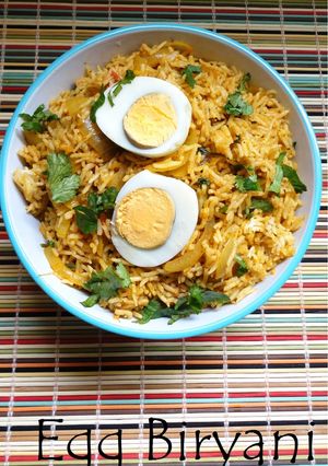 A picture of Egg Biryani.