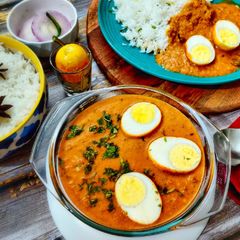 A picture of Egg Masala Curry.