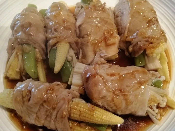 Easy Steps Prepare Recipes Pork roll stuffed with Veggies the Awesome  Can Pamper Your Tongue.