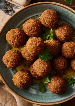 氣炸中東蔬菜球（falafel） 的食譜成品照片