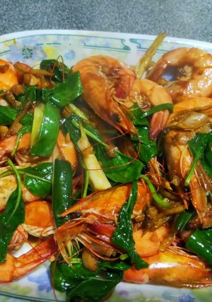 紅燒鮮蝦 的食譜成品照片