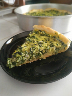 Una foto de Tarta de verdes y queso