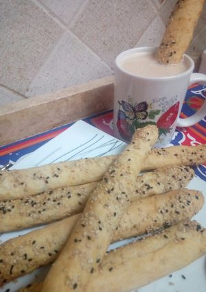 صورة لوصفة بقسماط بالسمسم وحبه البركه